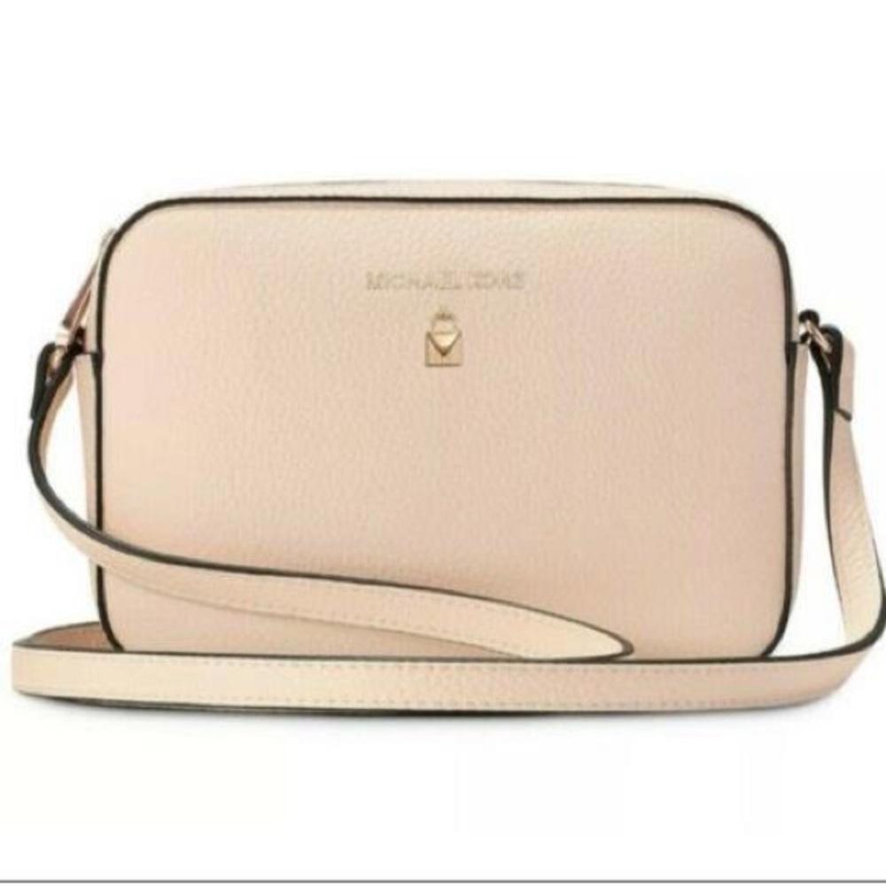 MICHAEL KORS Small Faux Leather CROSSBODY Shoulder Bag Purse Blush Pink NEW